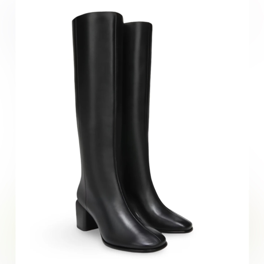Vince Black Heeled Knee-High Boots